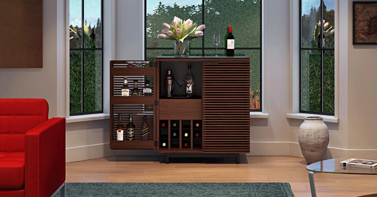 Corridor 5620 Modern Home Bar Cabinet BDI Furniture