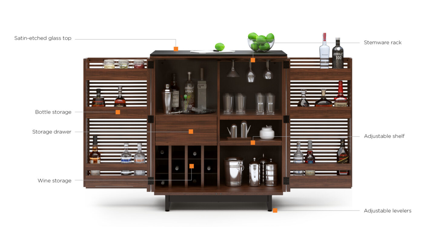 Corridor bar 5620 modern home bar bottle storage