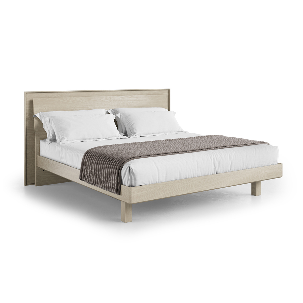 KAVA 9619 | Modern King Bed With Built-in Charging & Lighting