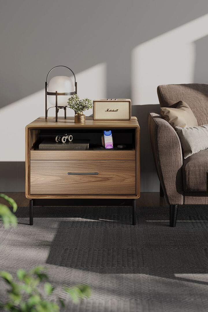 LINQ 9182 28-inch Modern Nightstand With Charging Station