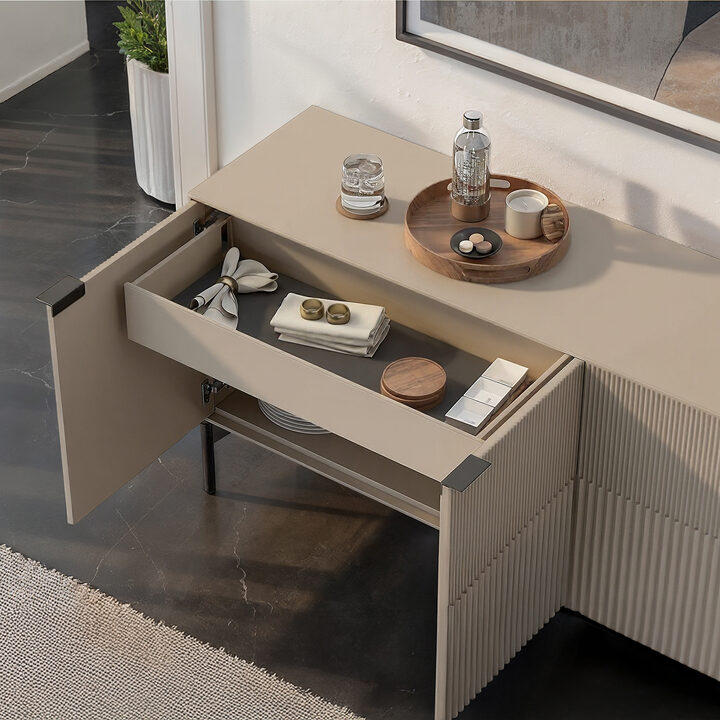 ネイタルデザイン x アシモクラフツ asigrille_ztable+asi Zig 7649 Modern Storage Credenza & Console | BDI Furniture