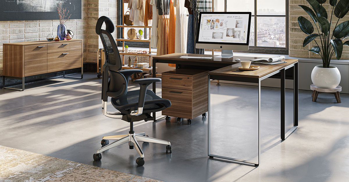 Linea 6224 Modern Home Office Desk Return | BDI Furniture