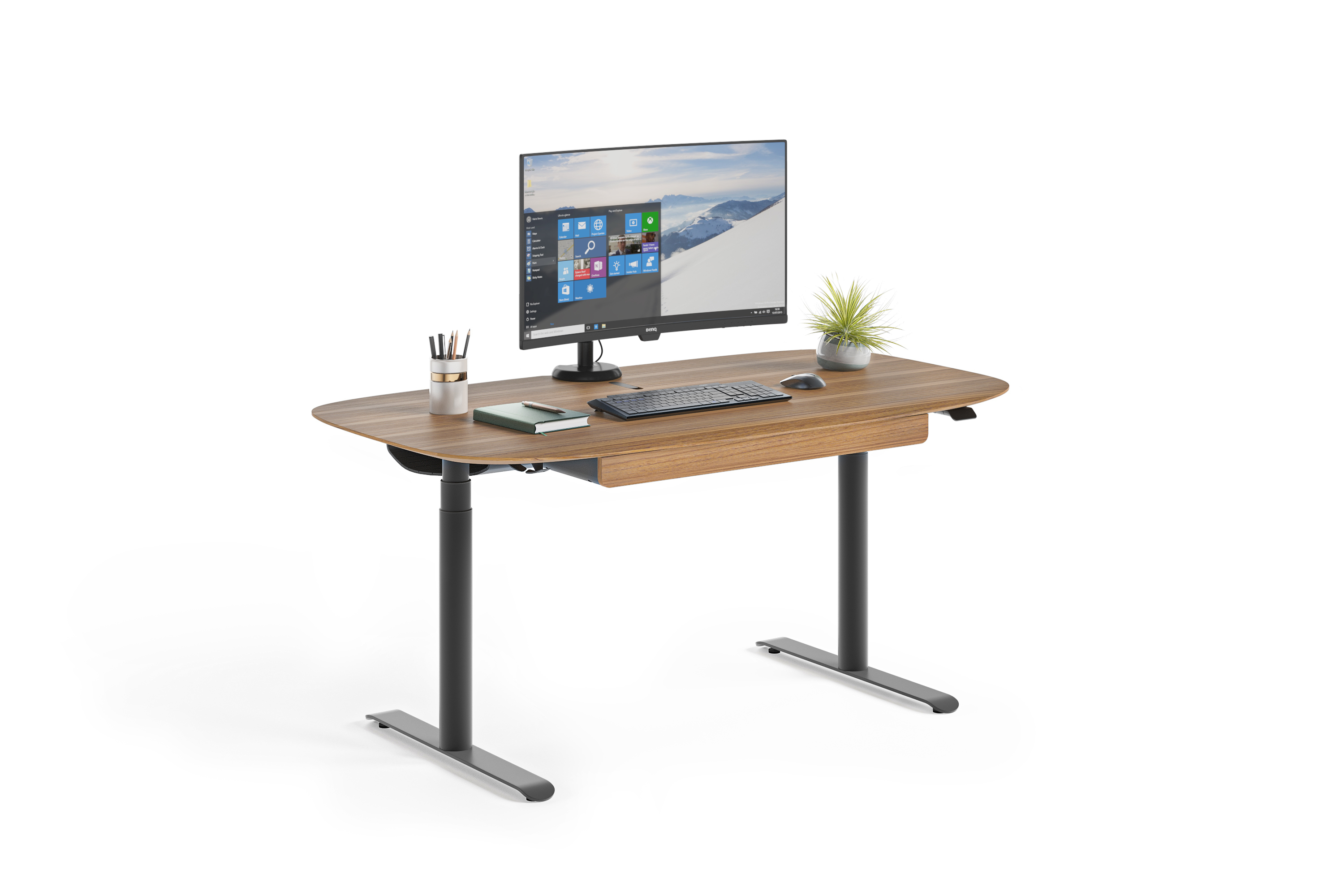 Soma 6351 Wood Topped Standing Desk BDI Furniture