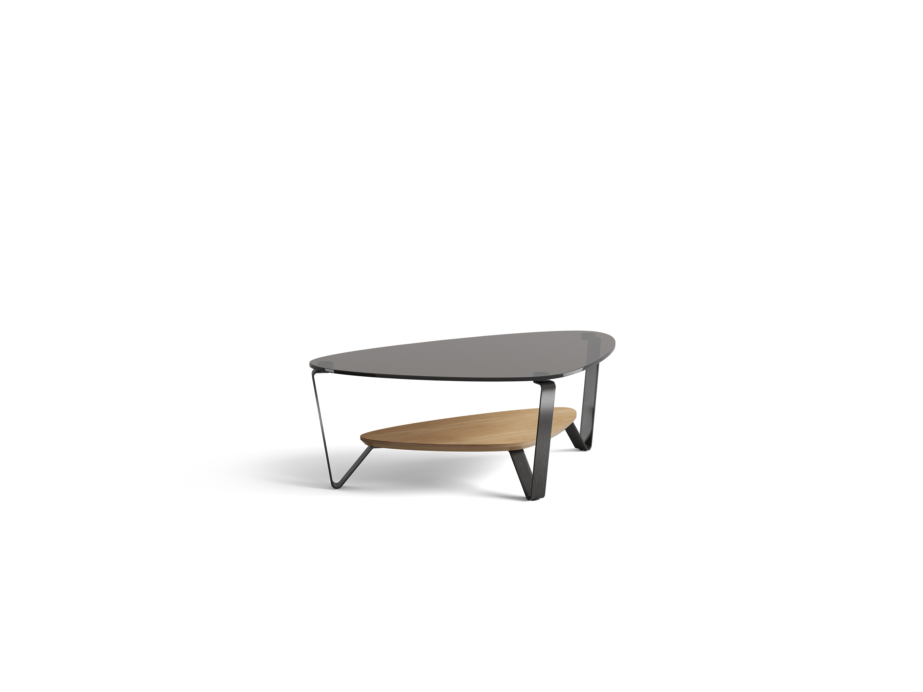Dino 1364 Small Modern Glass Coffee Table | BDI Furniture