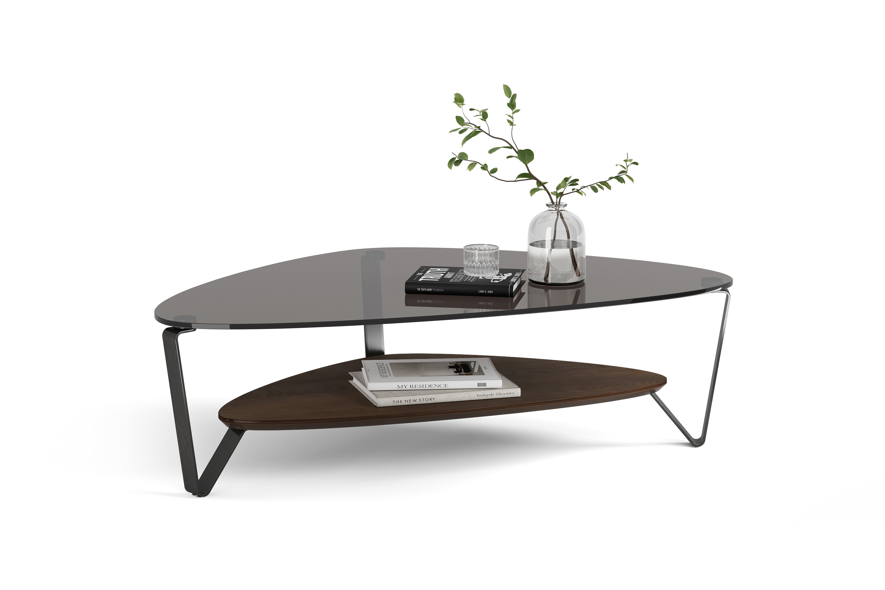 Dino 1363 Large Modern Glass Coffee Table | BDI Furniture