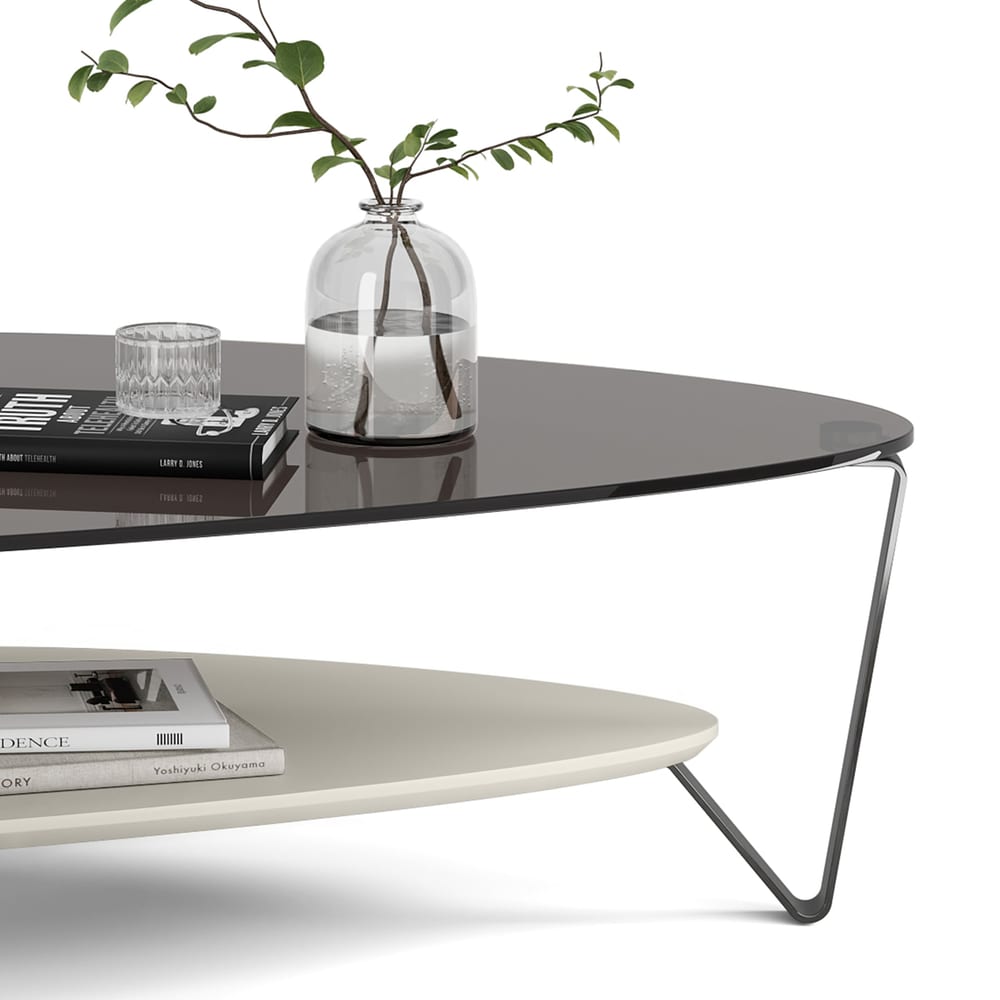Dino modern glass top coffee table collection bdi furniture 1920 1920