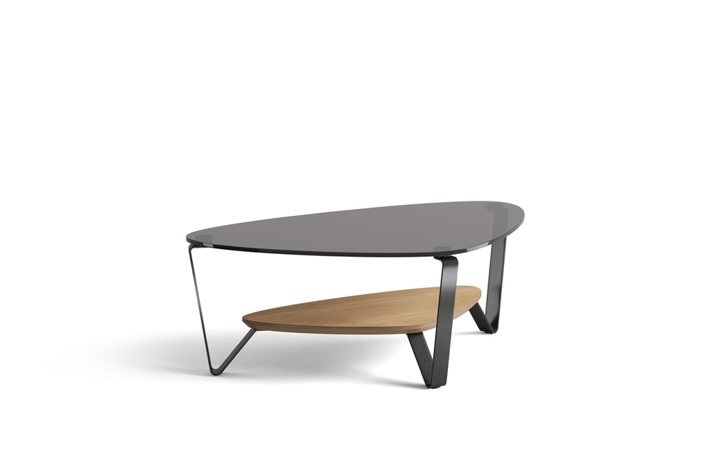 Dino 1364 Small Modern Glass Coffee Table | BDI Furniture