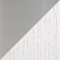 Satin White on Oak / Grey Glass