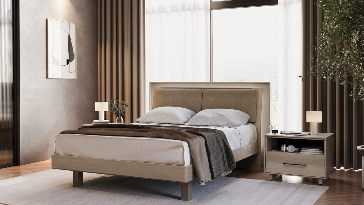 Contour Headboard Cushion 9667 Queen Pecan KAVA WOK SLIDER 3