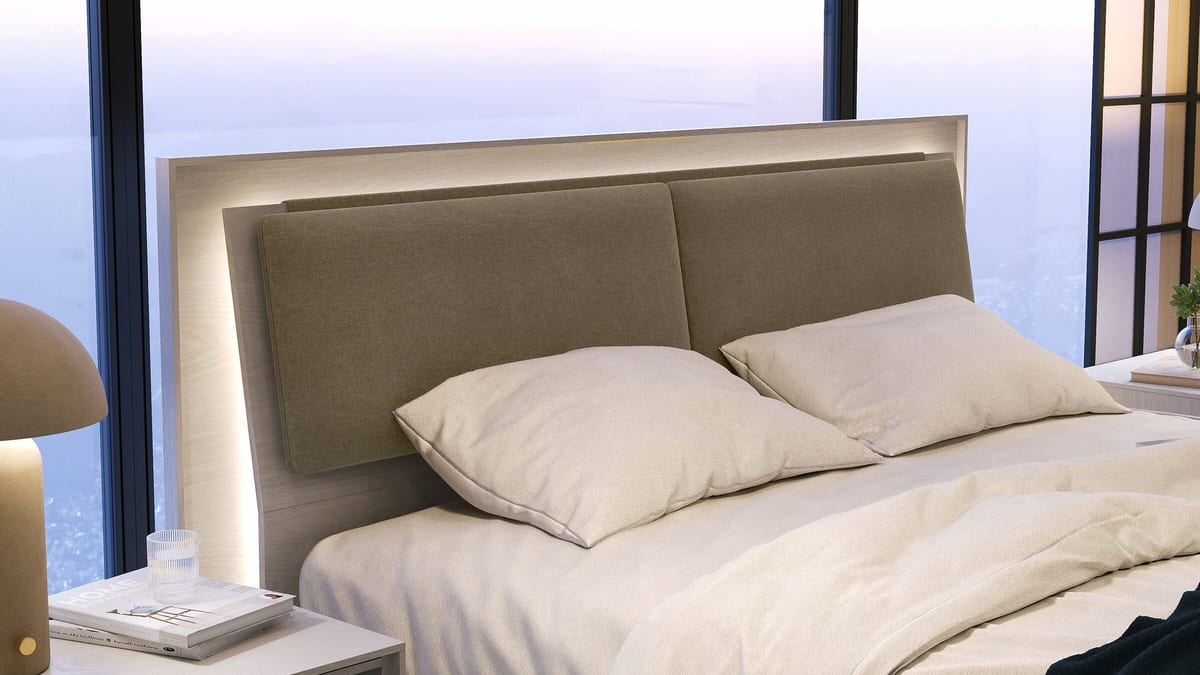 Contour Headboard Cushion 9669 King Pecan KAVA WOK 1 slider 1