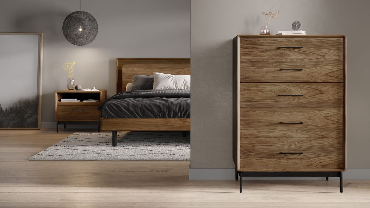Linq 9182 modern bedroom nightstand bed side table bdi funriture lifestlye slider 5