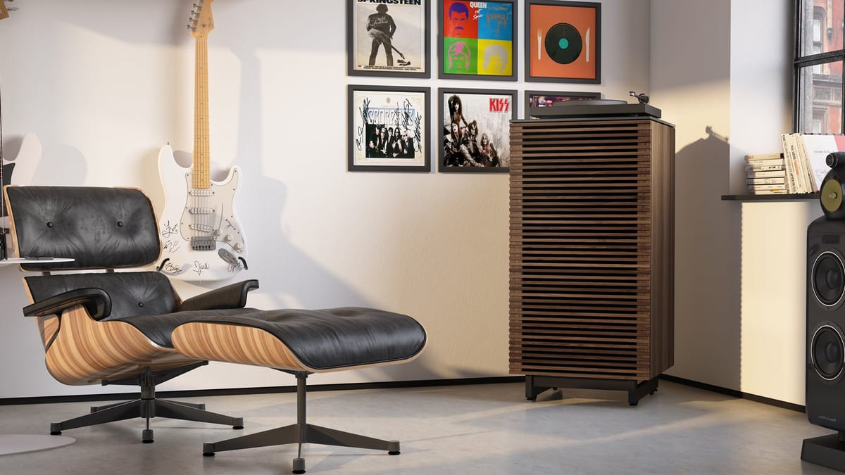 Corridor audio tower BDI contemporary av furniture 8172