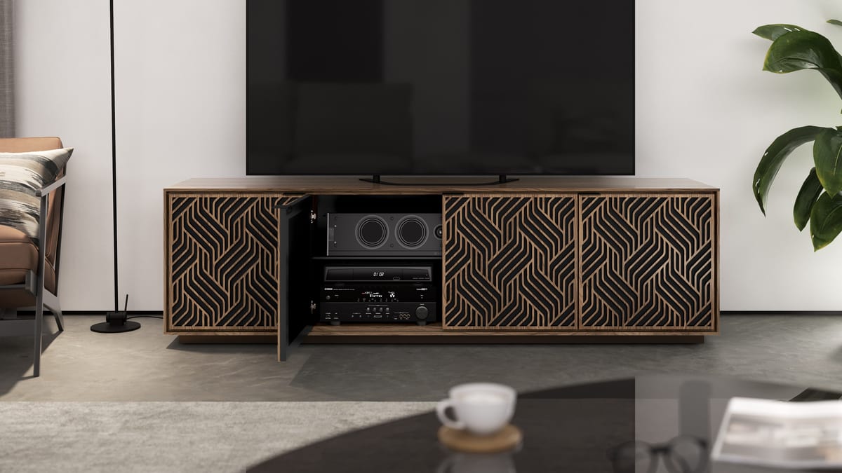 Elements Weave 8703 Media Console and Storage Cabinet | BDI Furniture