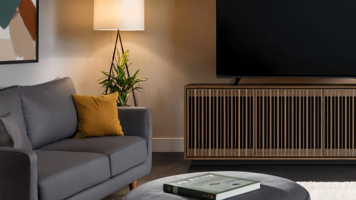 Profile 8479 BDI natural walnut mediastorage cabinet ls1 C