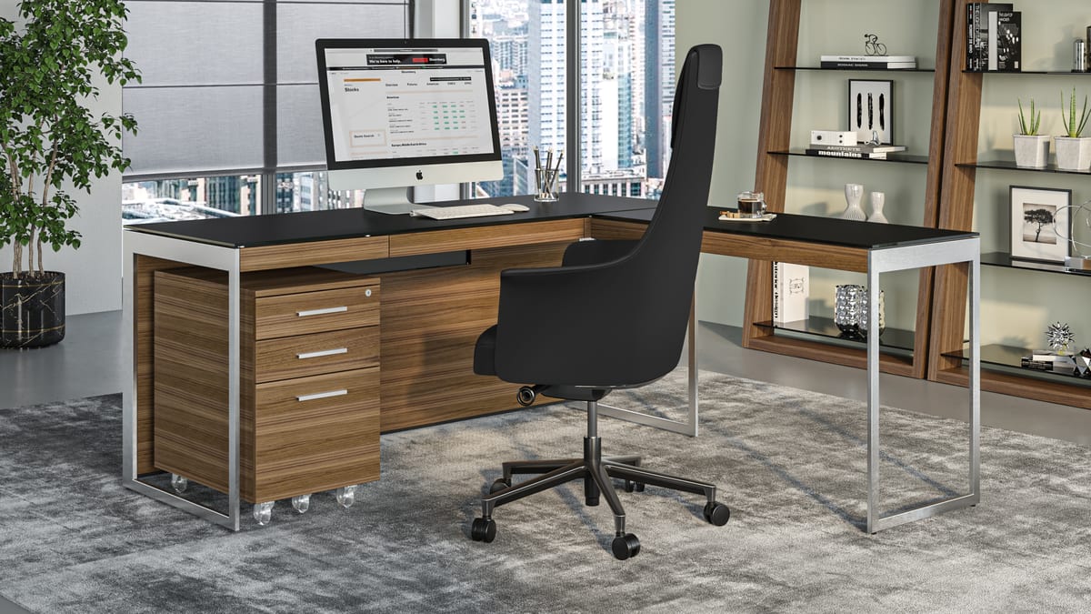 Bolo chair 3531 BDI modern leather executive chair black slider 2