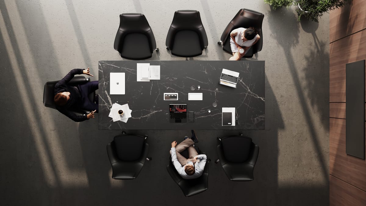 Bolo chair 3531 BDI modern leather executive chair black slider 4