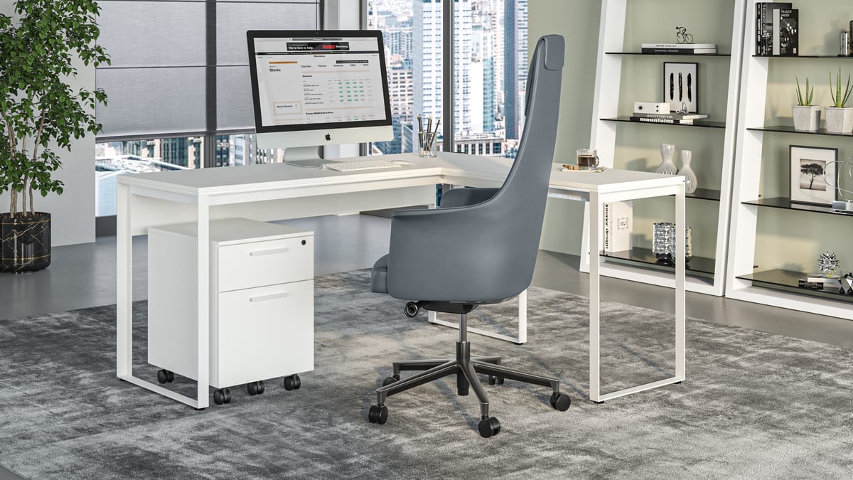 Bolo chair 3531 BDI modern leather executive chair ocean slider 3