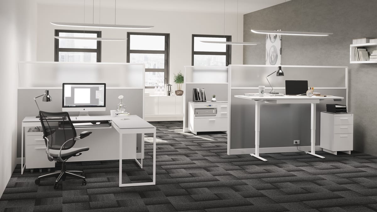 Centro office bdi white glass desk file storage home office 2