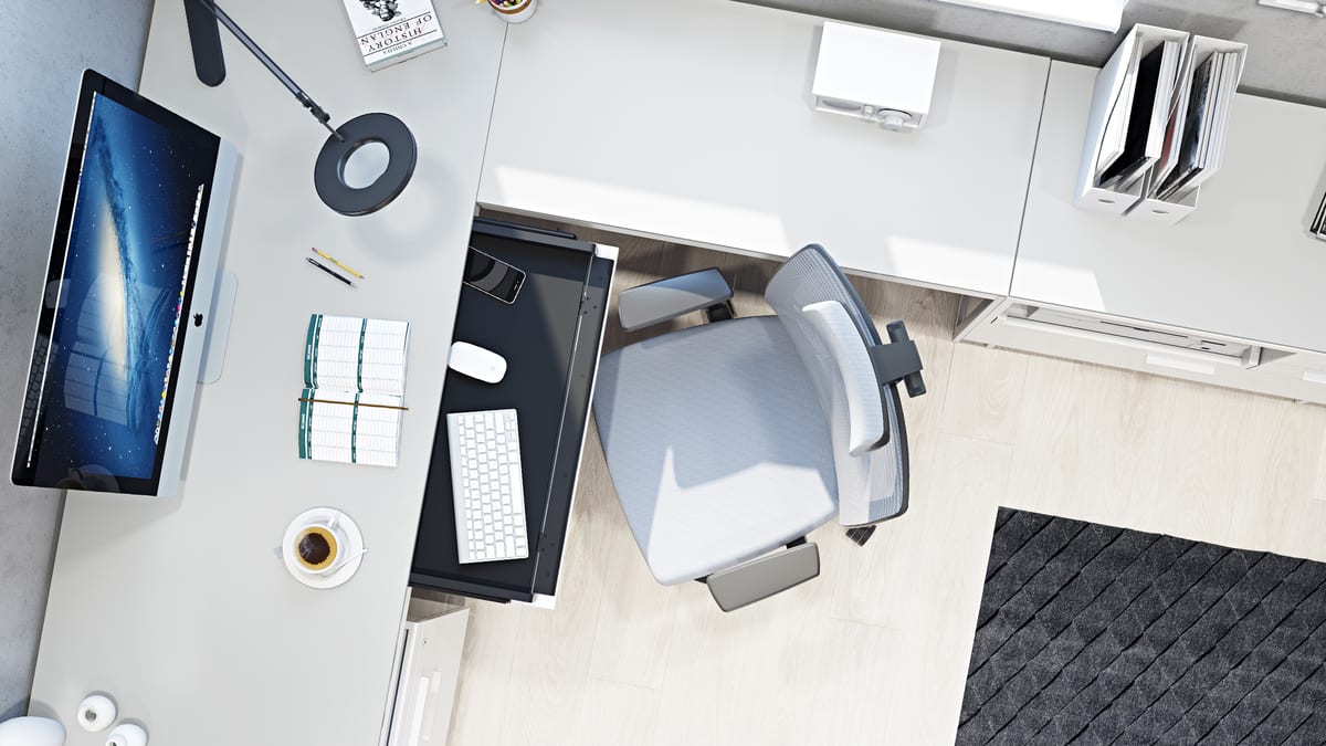 Centro office bdi white glass desk file storage home office 5