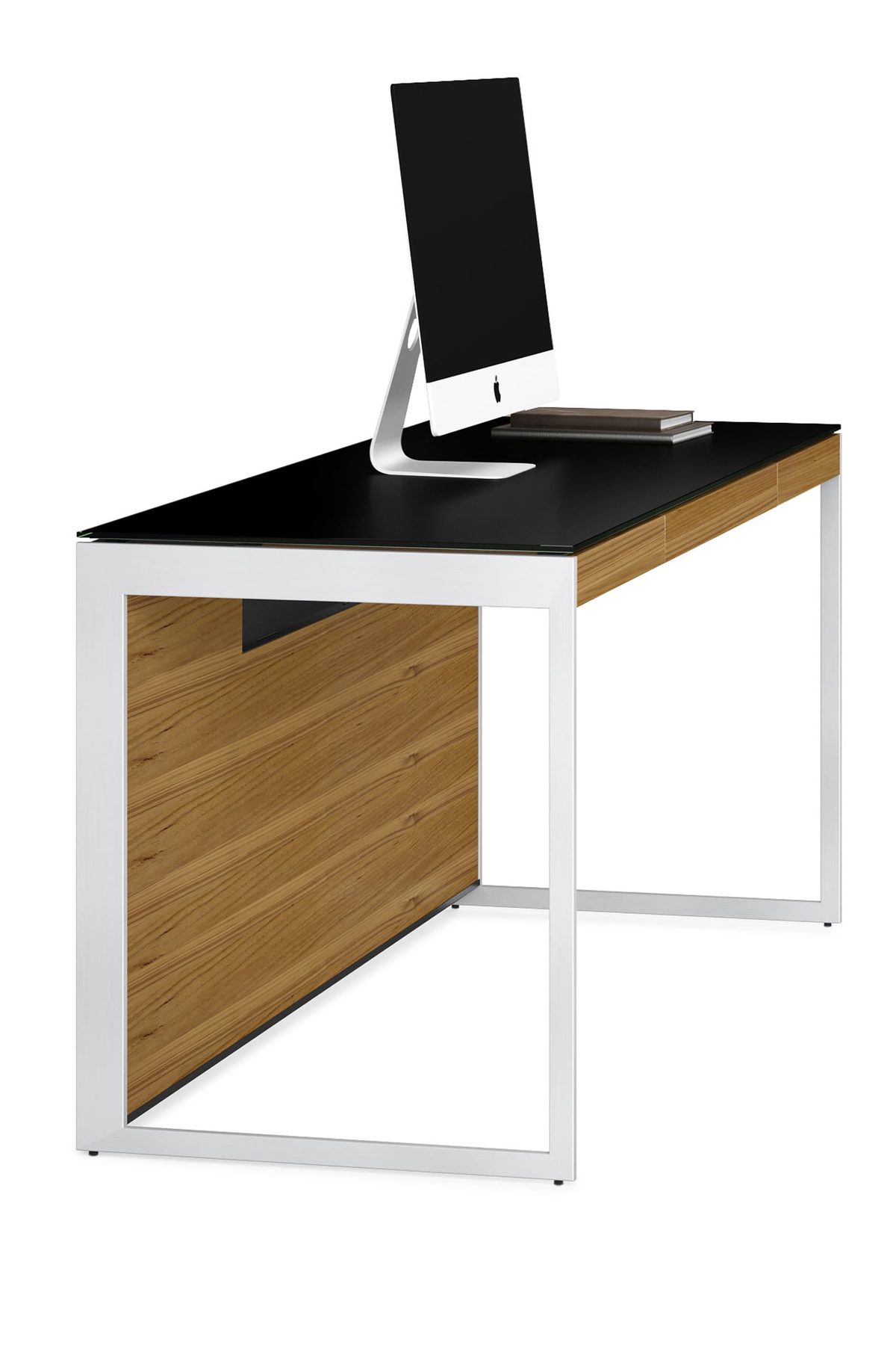 Select from two steel frames for the Sequel 6101 office desk—Satin Nickel and Black powder coat—and three wood finishes to create the Sequel Office that is perfect for you.