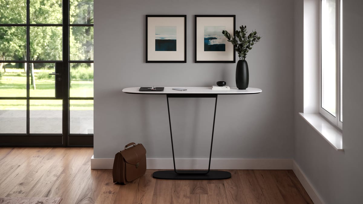 Cloud 9 1183 modern slim slender console BDI furniture lifestyle slider 3200 1800 1