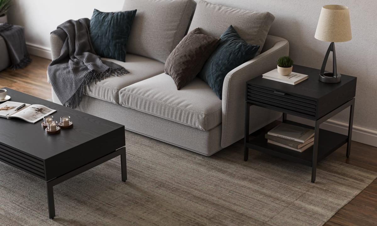 Cora modern table collection BDI furniture slider 5