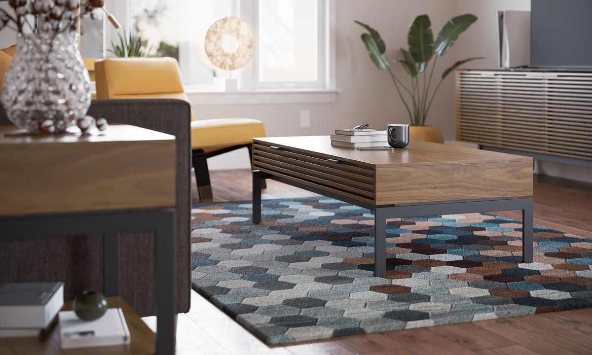 Cora modern table collection BDI furniture slider 6