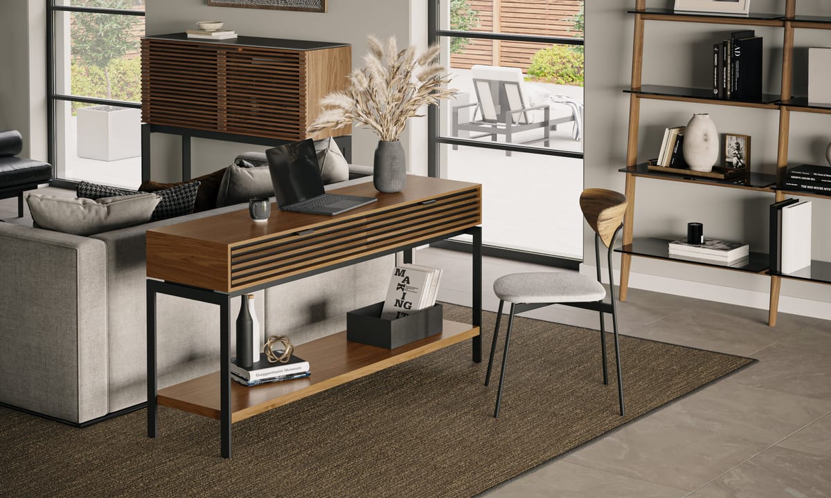 Cora modern table collection BDI furniture slider 8