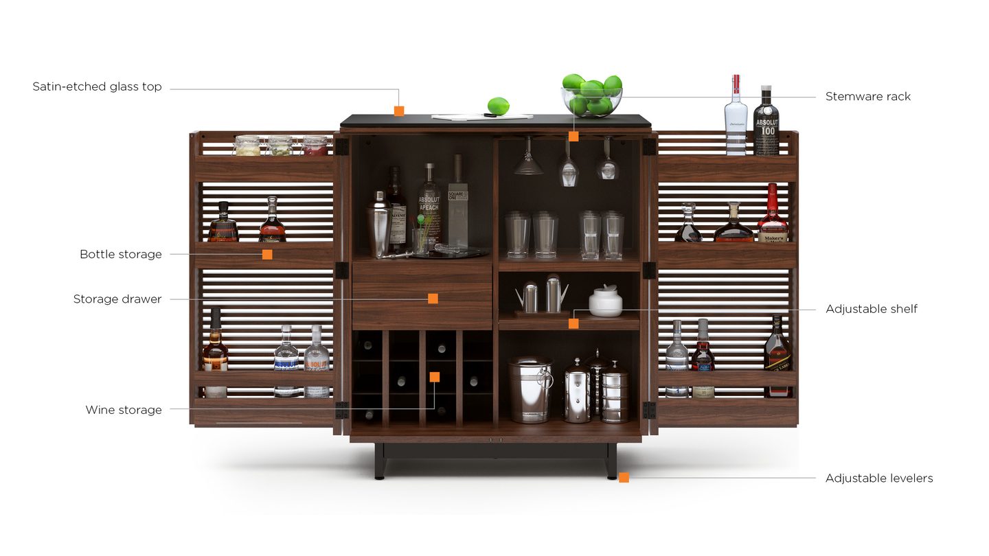 Corridor bar 5620 modern home bar bottle storage