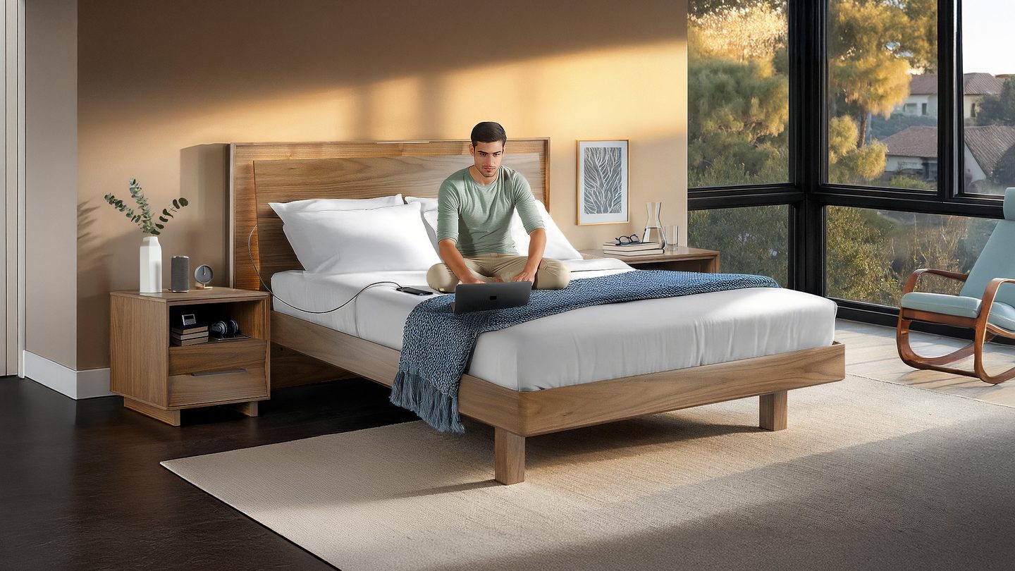 Kava 9681 modern wood bedroom 20 side table 9617 queen bed bdi furniture walnut 1440 810