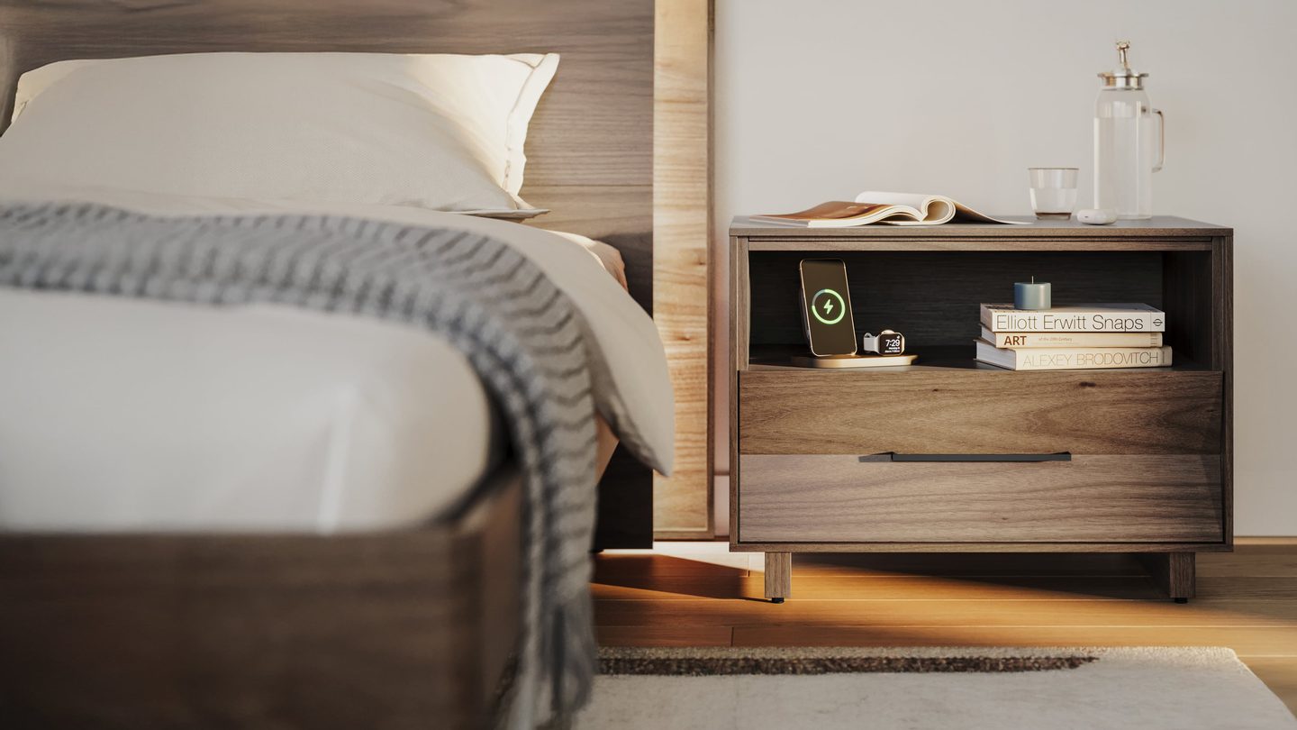 Kava 9682 modern wood bedroom 28 side table bdi furniture walnut power lifestyle 1 B