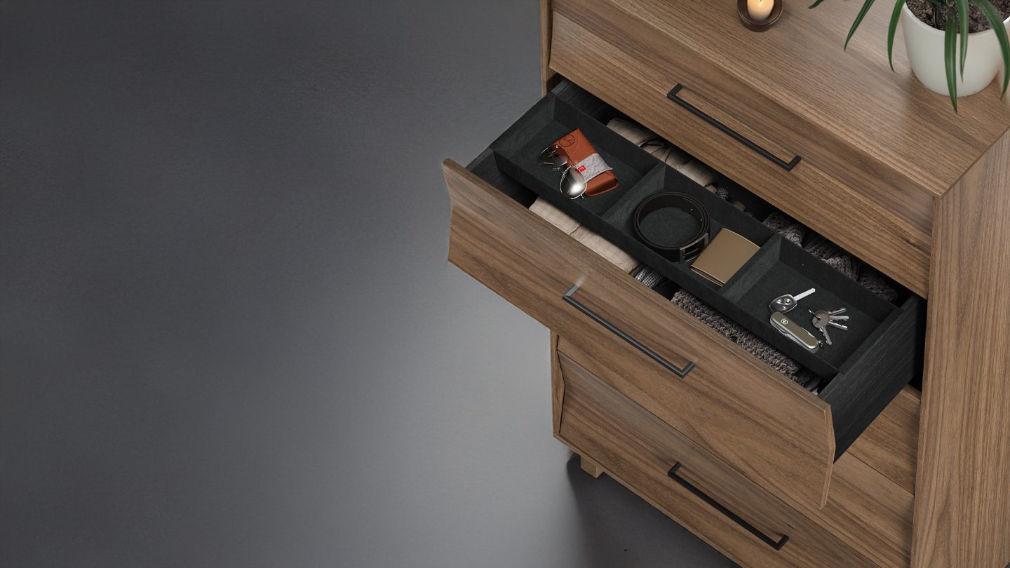 KAVA 9685 | 5-Drawer Tall Modern Storage Chest | BDI Furniture