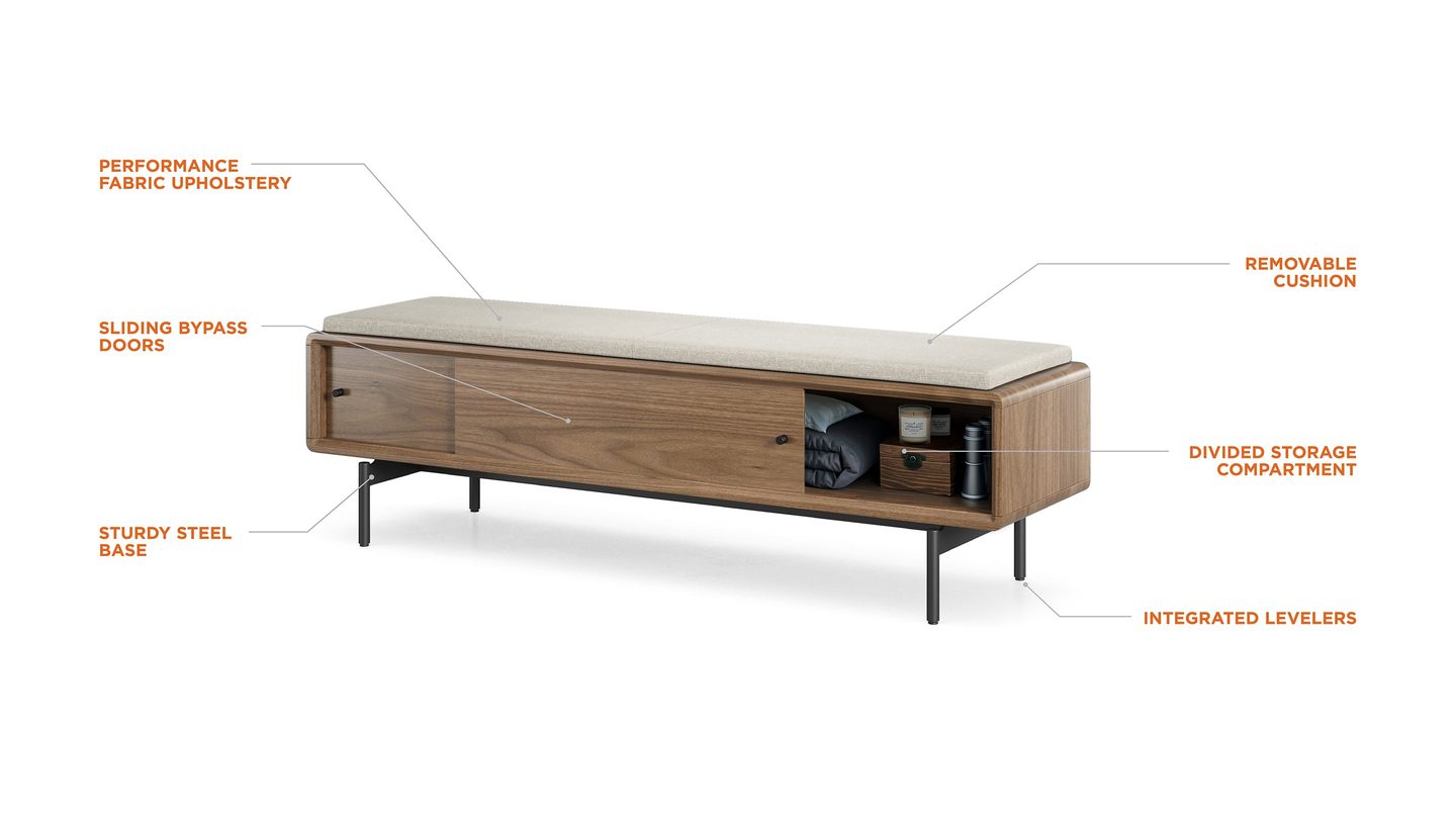 BDI Linq bench 9101 WLAL features
