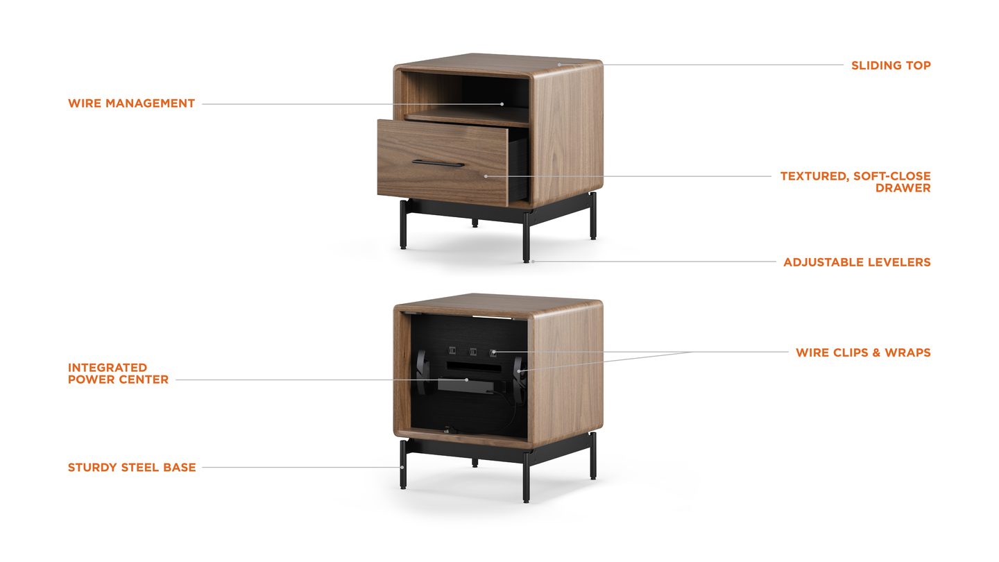 Linq 9181 WL modern nightstand bdi furniture features call out