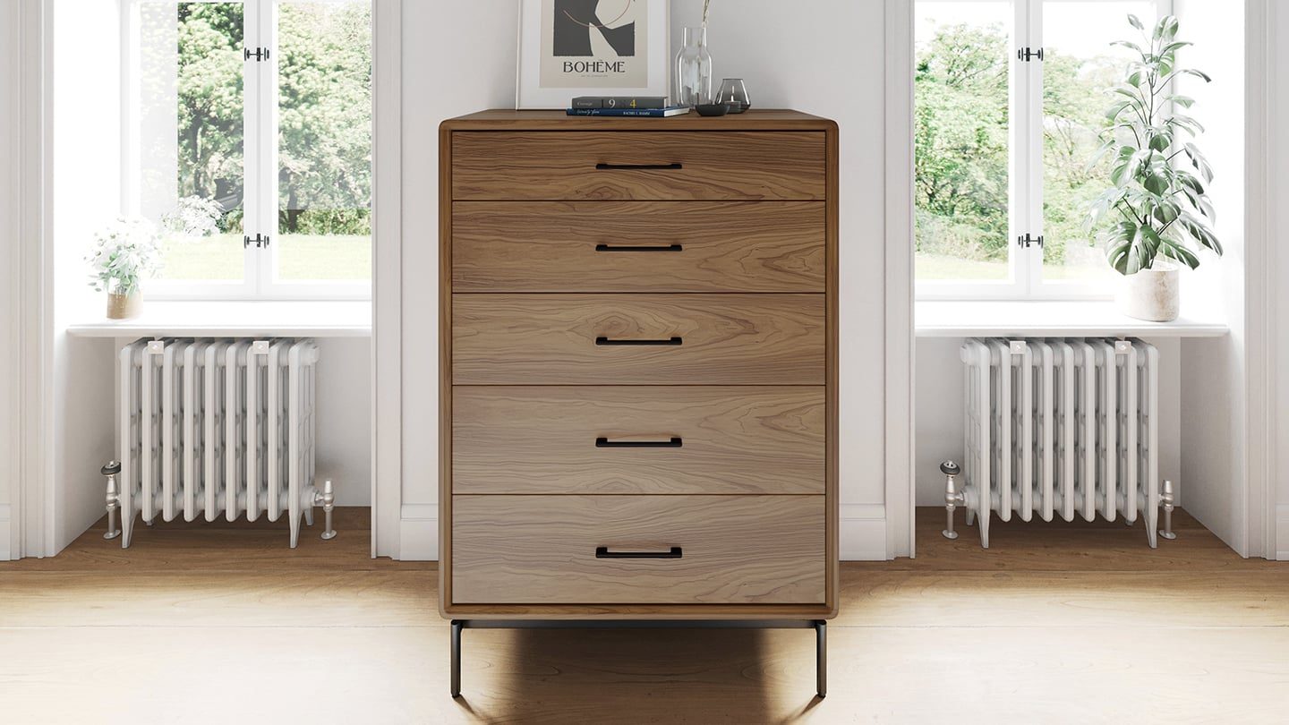 LINQ 9185 5-Drawer Tall Modern Wardrobe Chest | BDI Furniture