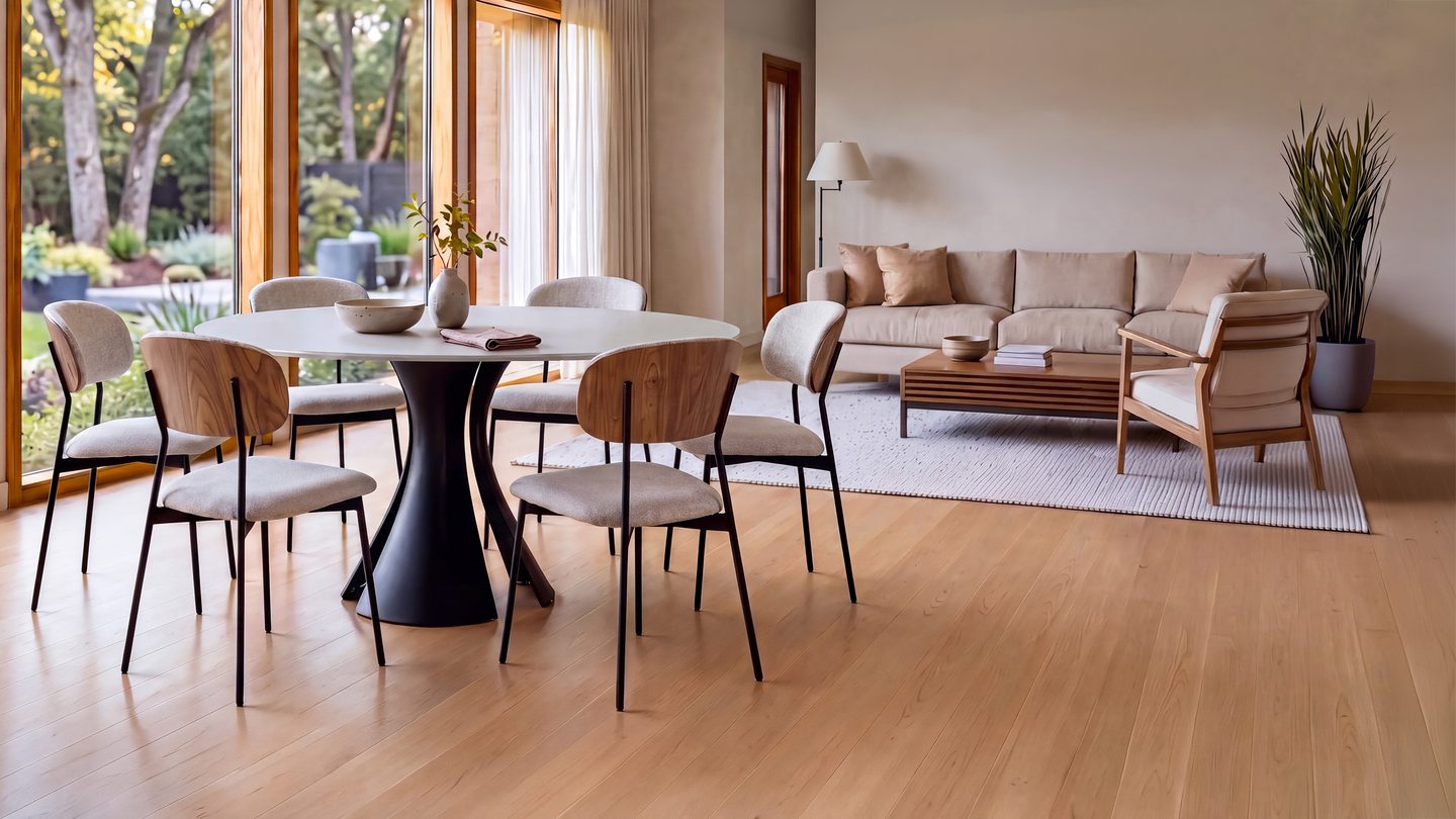 Bloom table 7722 BDI furniture 60 round dining table OY BK cove 5020 WL BK OT 1440 810