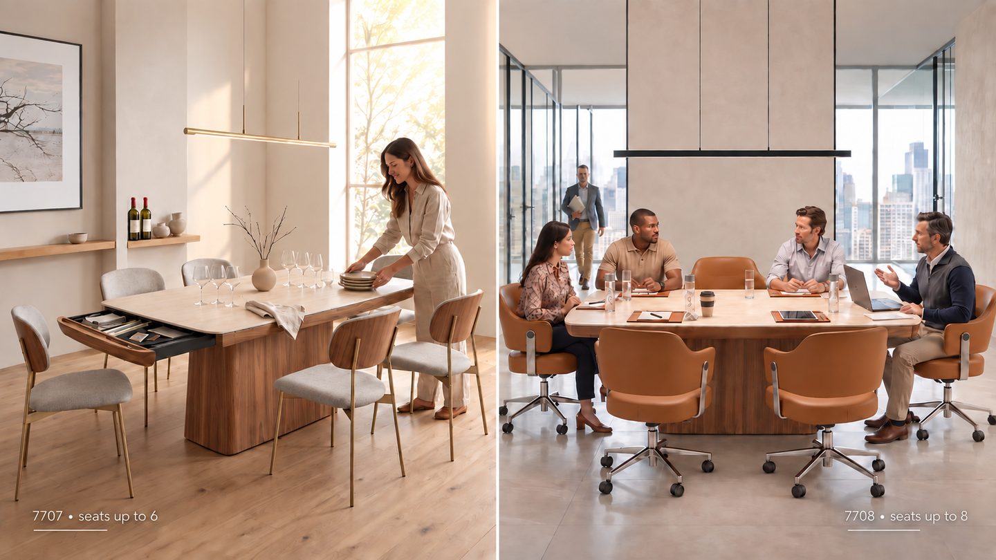 Halcyon modern dining collection BDI work dinner 7 1440 810