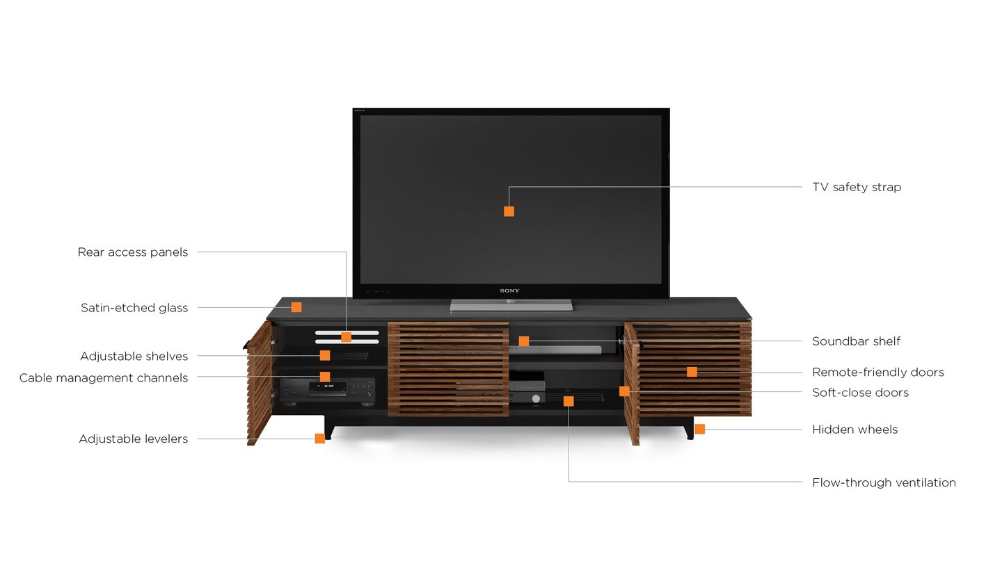 Corridor 8173 Low Profile TV Stand & Media Console | BDI Furniture