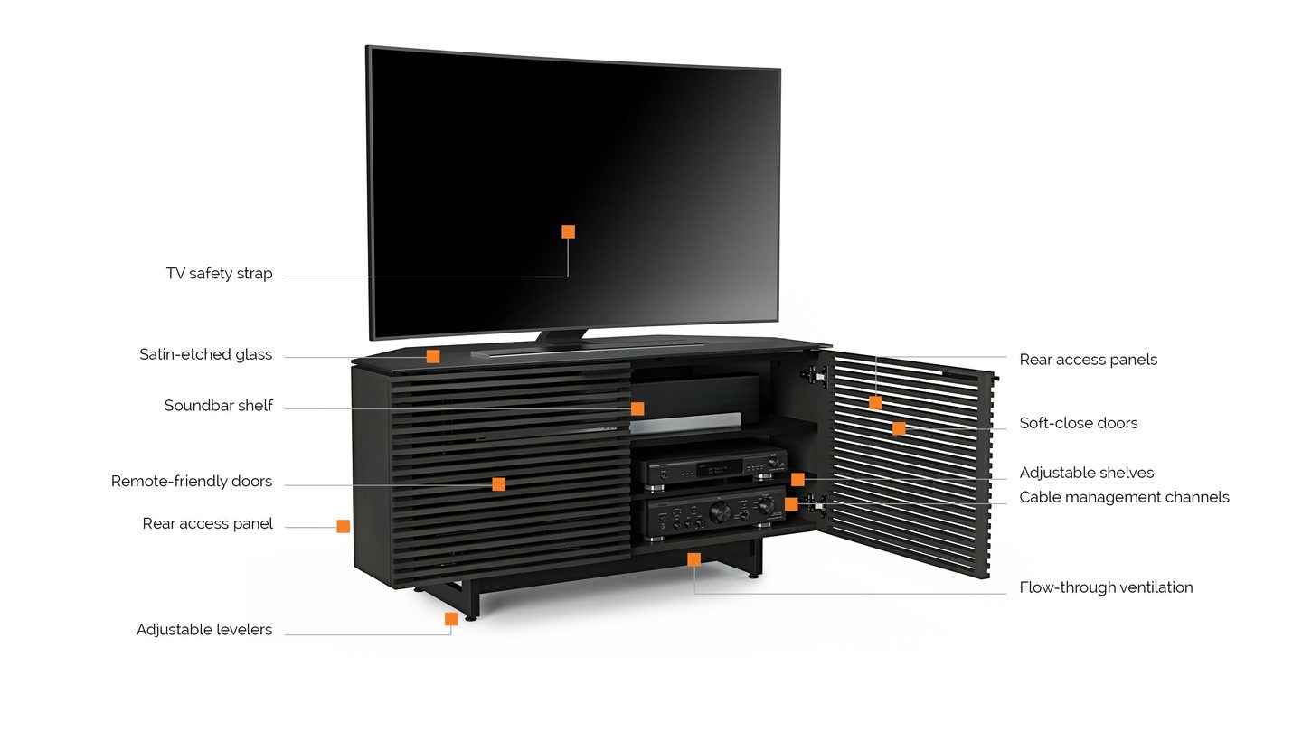 Corridor 8175 Corner TV Stand & Media Console | BDI Furniture