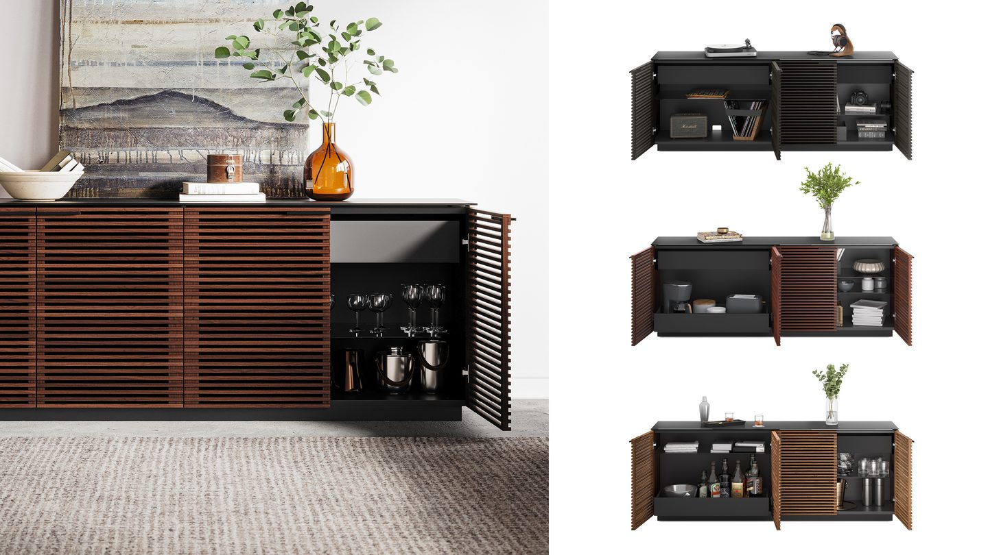 Corridor 8109 4-Door Storage Credenza | BDI Furniture