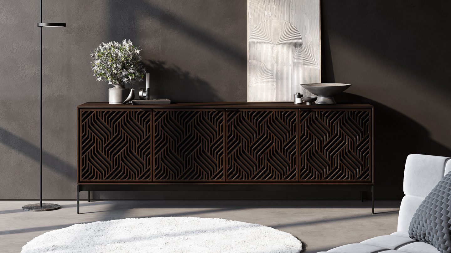 Elements weave media and storage cabinet 8709 BDI console base TOK 1440 810