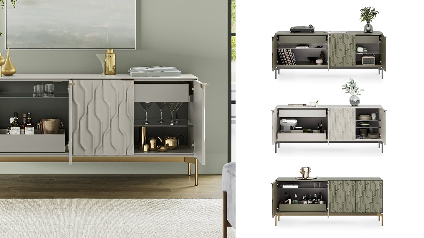 Mesa Adjustable Shelf Drawer Configurations