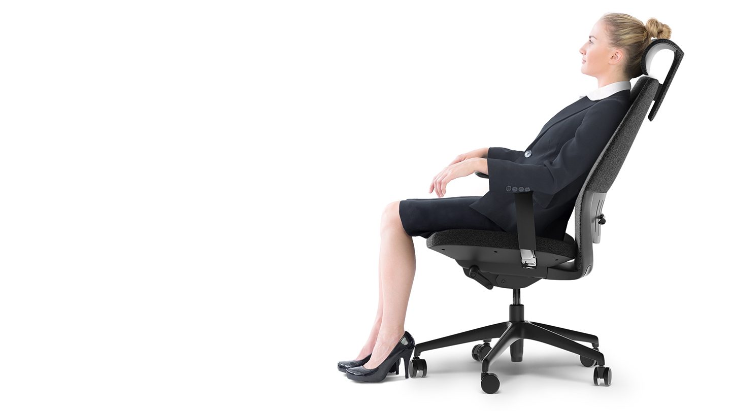 Coda 3521 modern black home office task chair bdi furniture detail tilt 1440