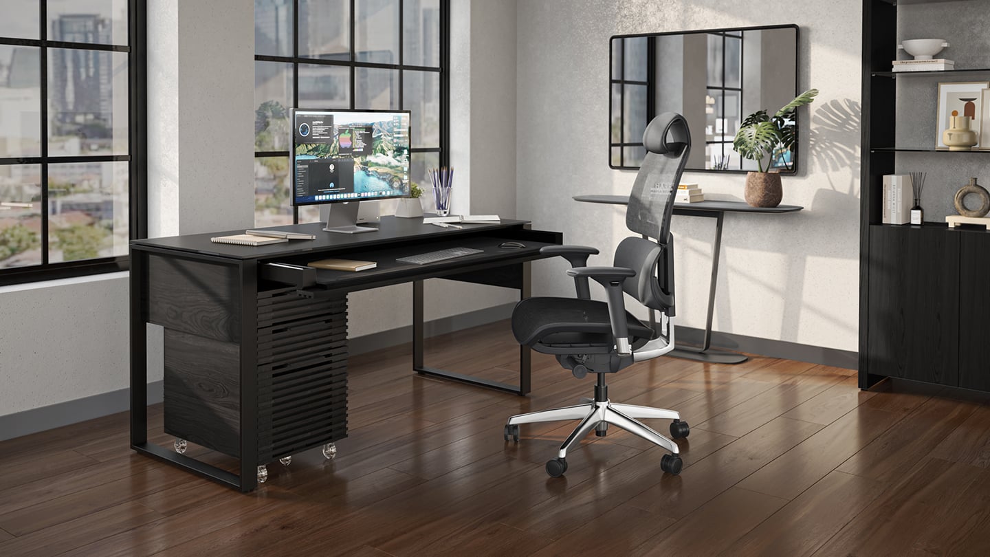 Corridor desk 6501 BDI furniture charcoal modern home office furniture 1440