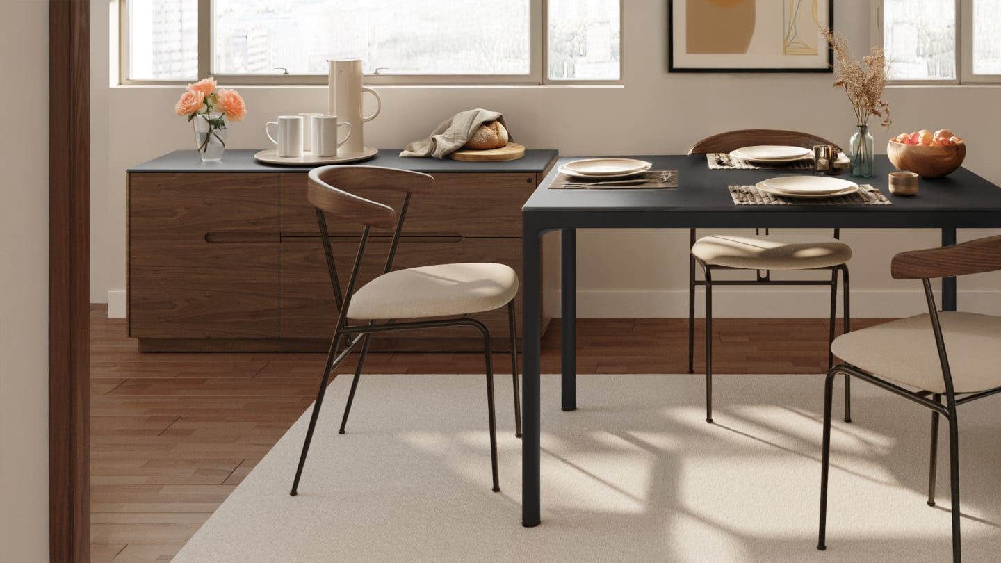 Luma desk 6761 S BL BDI stationary desk 48x24 dining room