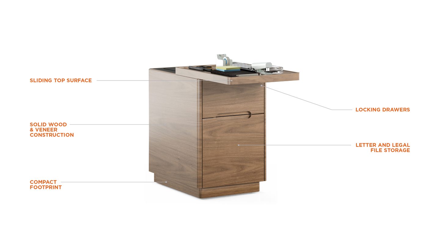 Luma 6727 File & Storage Pedestal | BDI Furniture