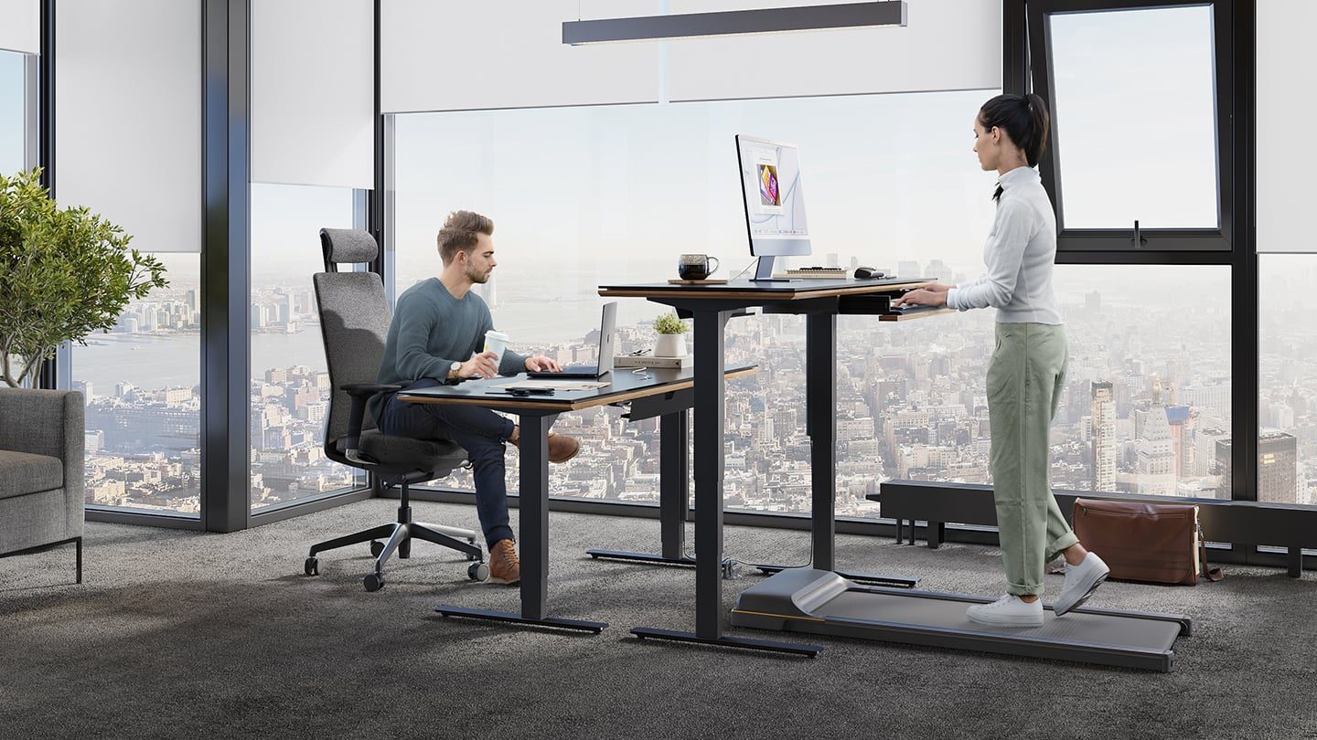 Sequel lift standing desk 6151 BDI executive sit stand desk work healthy 1440