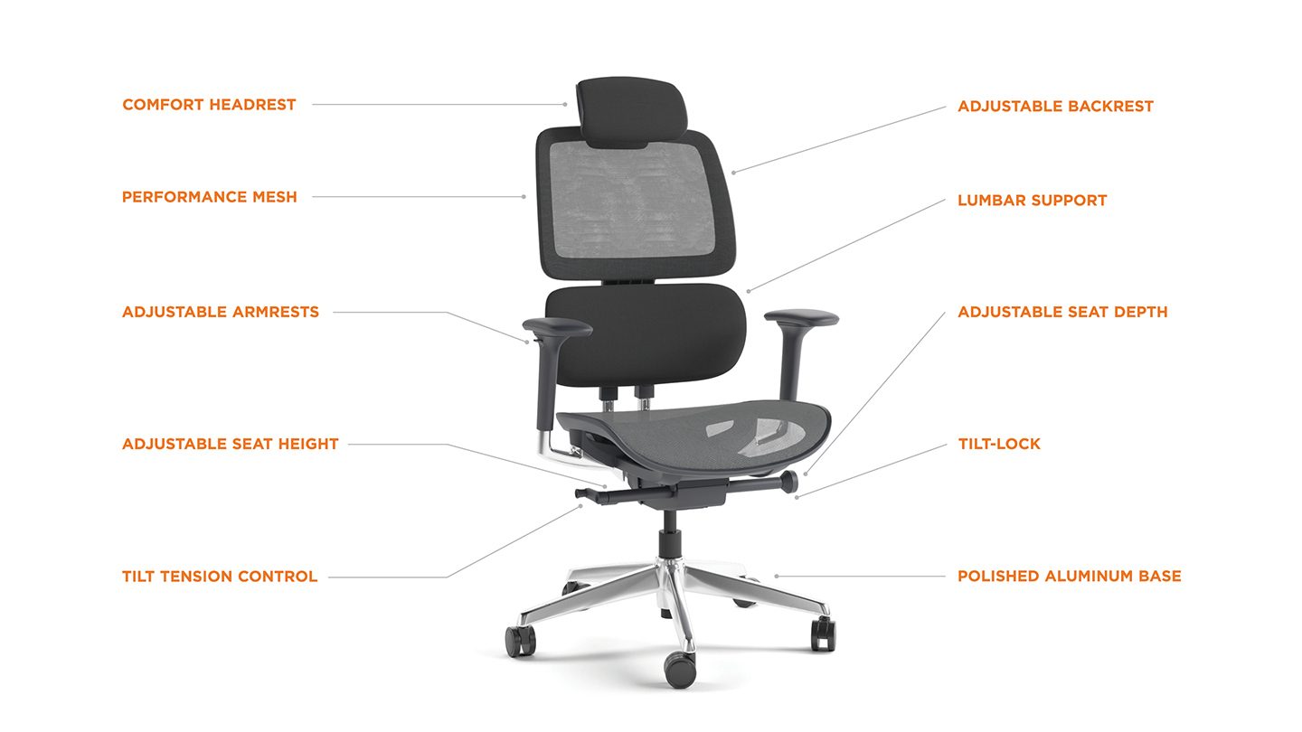 BDI Voca Chair3501 features
