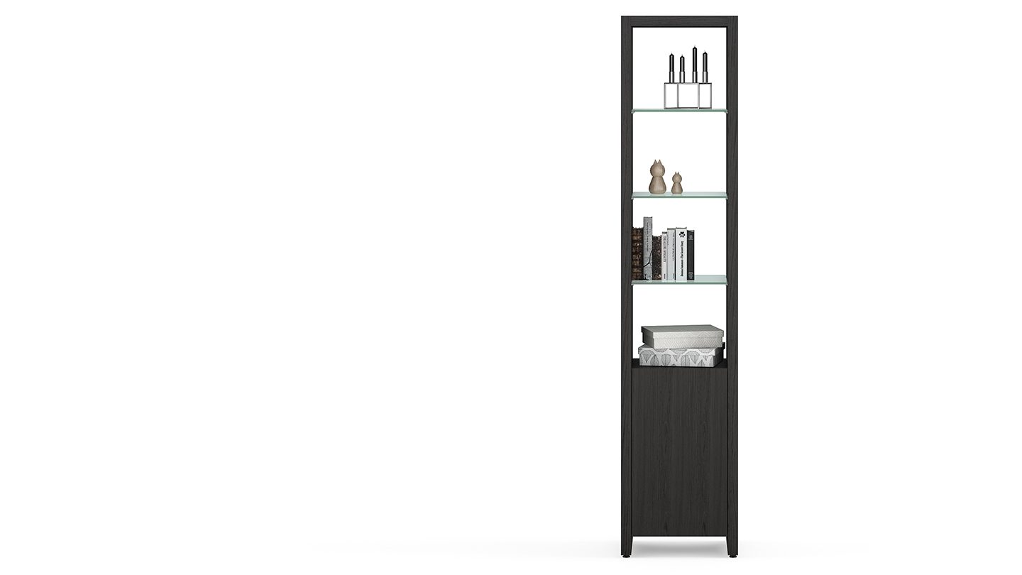 Linea 5801 BDI single shelf charcoal propped 1440 810