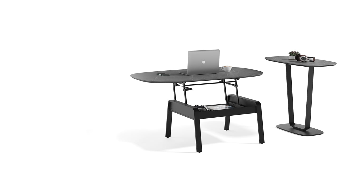 Cloud 9 modern coffee end table collection grey bdi furniture iso 1440 b